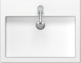 Duravit Waschtisch Vero 600 mm mit Überlauf, 1 Hahnloch, geschliffen, weiß