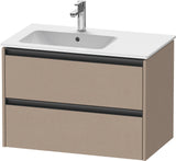 Duravit Ketho.2 Waschtischunterbau wandhängend 810 mm betongrau matt mit 2 Schubkästen