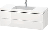 Duravit L-Cube Waschtischset 1200 mm mit Vero Air Möbelwaschtisch, 2 Schubkästen, 1 Hahnlochbank, s-matt