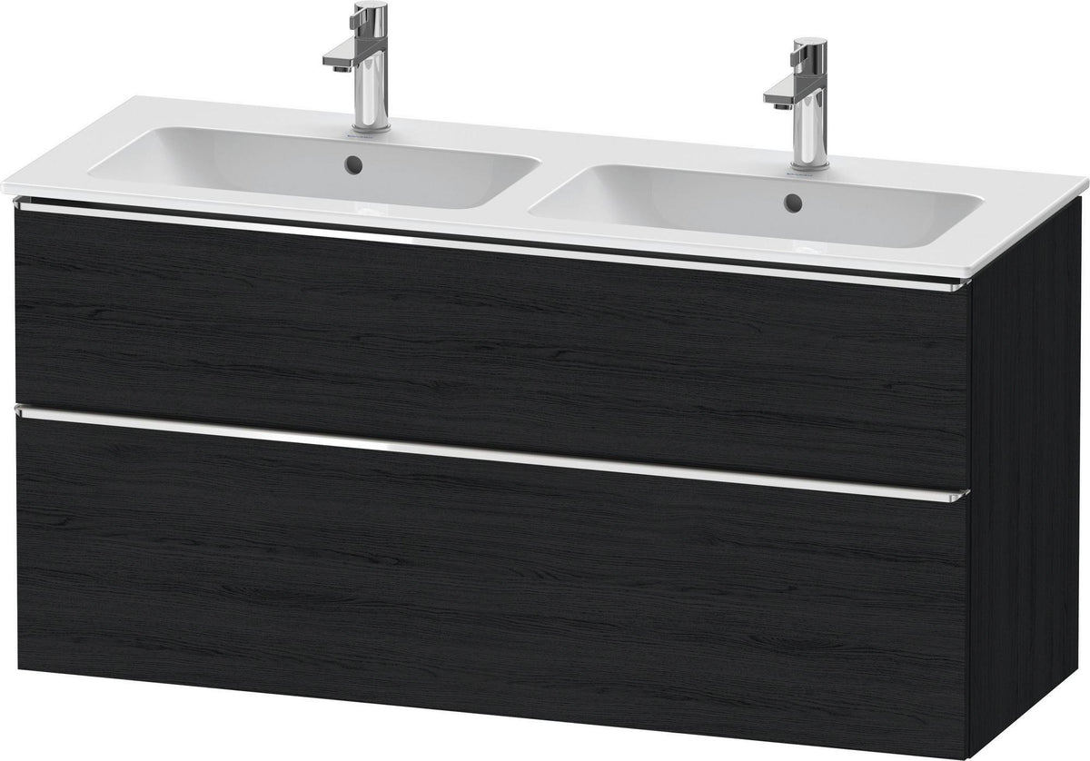 Duravit D-Neo Waschtischunterbau 1280 mm betongrau matt – wandhängend, 1 Auszug, Bronze Griff