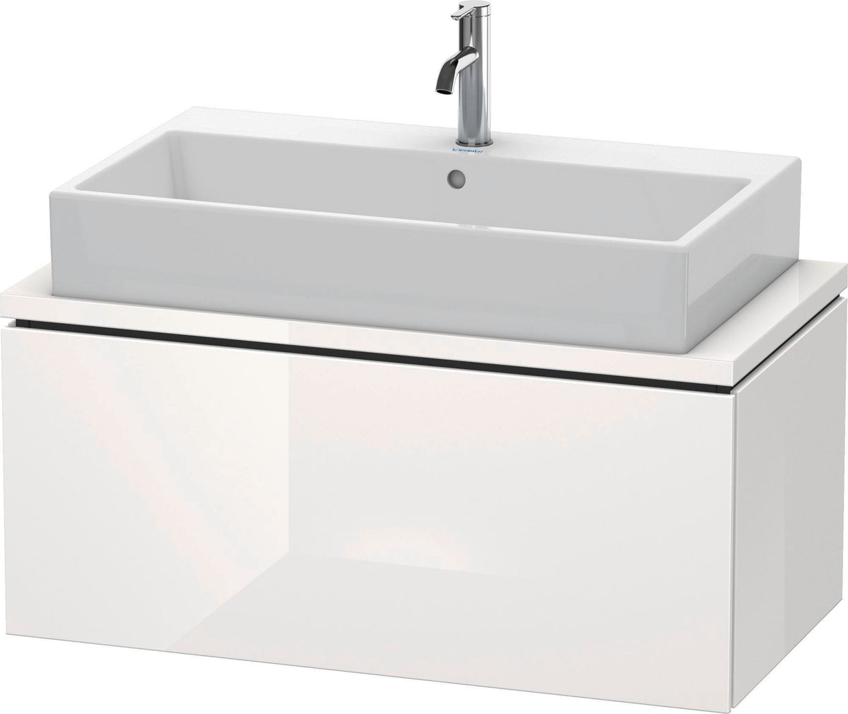DURAVIT L-Cube Konsolenwaschtischunterbau 920 mm betongrau matt mit 1 Auszug und Tip-on-Technik