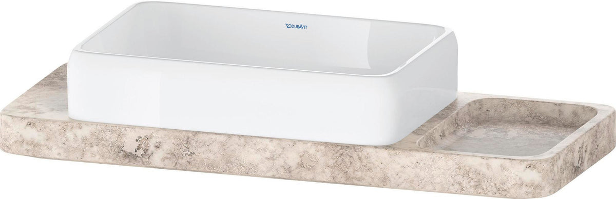 DURAVIT Qatego Aufsatzbecken mit Konsole 1000 mm Weiß Hochglanz HygieneGlaze