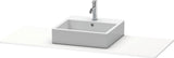 Duravit XSquare Konsole 1400x550mm betongrau matt – 1 Ausschnitt, mit Siphonaussparung