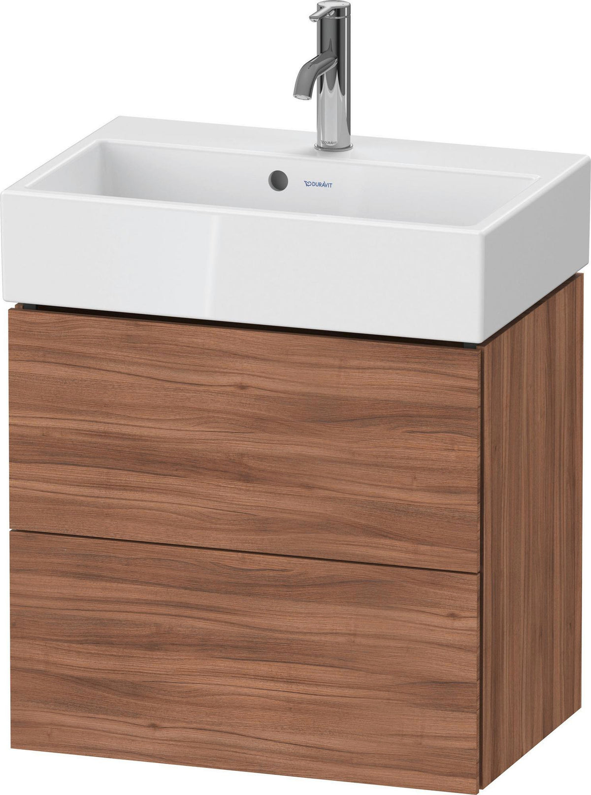 DURAVIT L-Cube Waschtischunterbau wandhängend, 2 Schubkästen, Weiß Matt, 584 mm