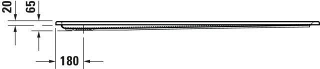 DURAVIT Starck Slimline Duschwanne 1700x750x60 mm Weiß Sanitäracryl Antislip