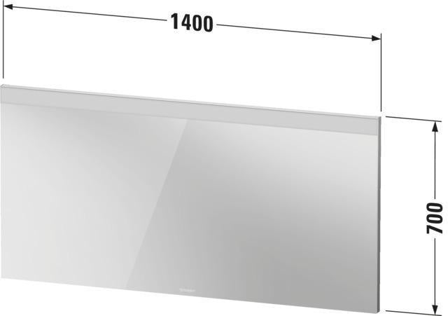 DURAVIT Licht & Spiegel Wandspiegel 600x700mm mit Beleuchtung, Heizung & Sensorschalter – Weiß