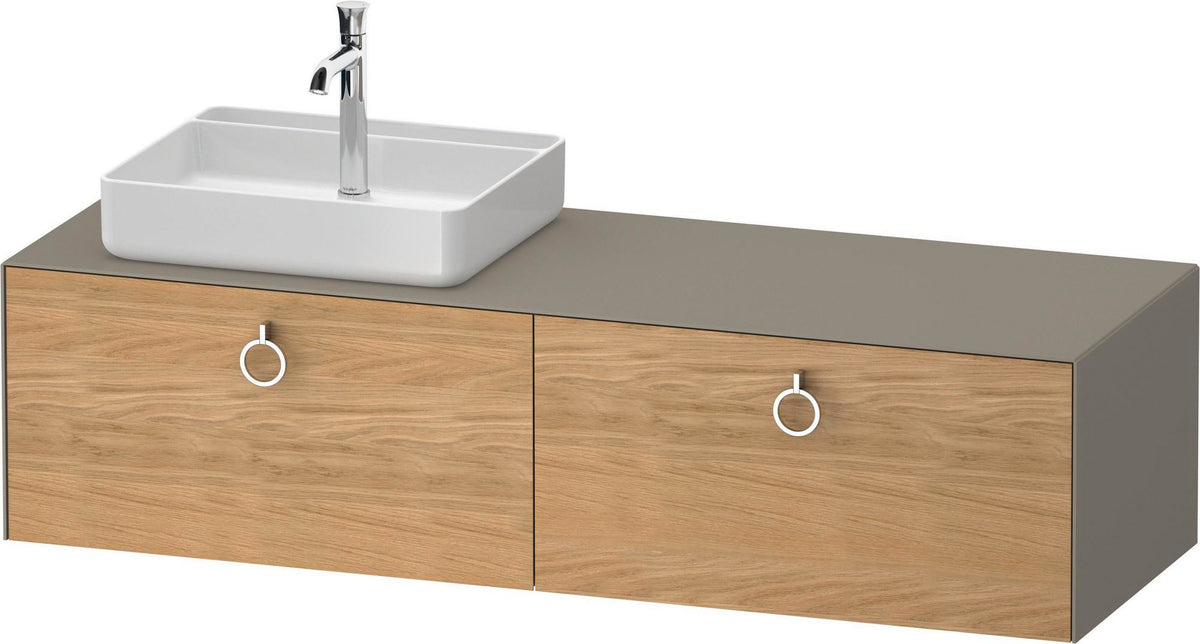 DURAVIT White Tulip Konsolenwaschtischunterbau 1600 mm wandhängend Weiß Seidenmatt 2 Auszüge