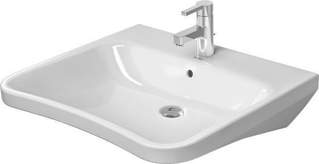 DURAVIT DuraStyle Waschtisch 650 mm, weiß, mit Überlauf, 1 Hahnloch, wandhängend, Sanitärkeramik