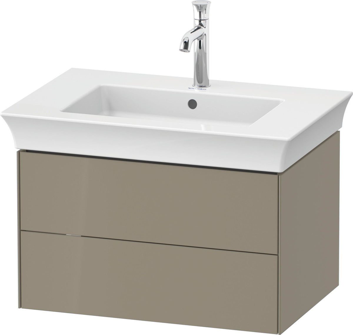 DURAVIT White Tulip Waschtischunterbau 684 mm, 2 Schubkästen, weiß seidenmatt, LED