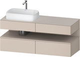 DURAVIT Qatego Studio F. A. Porsche Konsolenwaschtischunterbau 1400 mm Weiß Matt mit LED-Nischenbeleuchtung