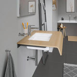 DURAVIT Konsolenträger Universal 420x90mm T-förmig – Stahl, grau, für Badmöbel