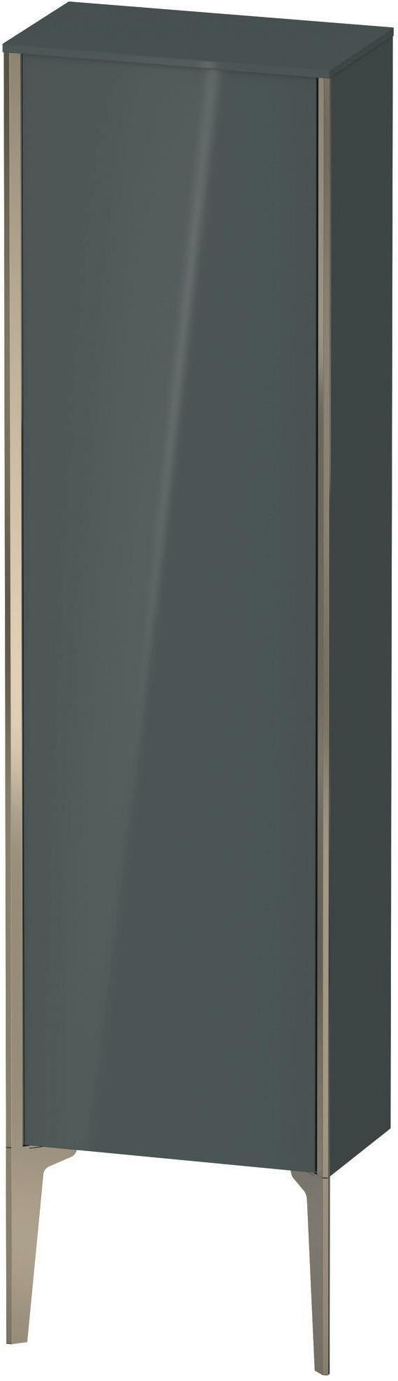Duravit XViu Halbhochschrank 1330 mm, 1 Tür rechts, Dolomiti Grey Hochglanz, Push-Open, Soft-Close