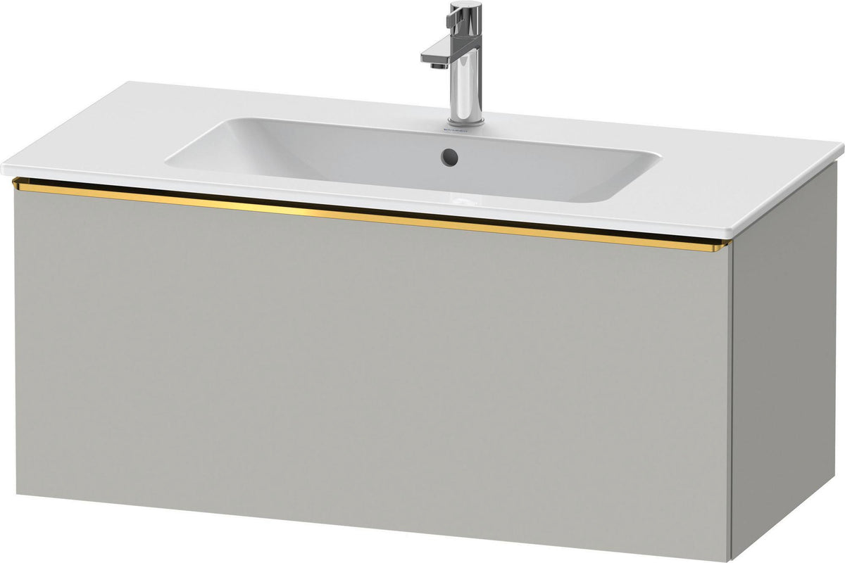 Duravit D-Neo Waschtischunterbau 1010 mm, 1 Auszug, Weiß Matt, Griff Bronze Gebürstet, Wandhängend