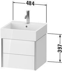 Duravit Waschtischunterbau XVIU 484 mm weiß matt mit Tip-On-Technik für Vero Air