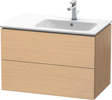 DURAVIT L-Cube Waschtischunterbau 820 mm wandhängend, 2 Schubkästen, Becken rechts, Betongrau Matt