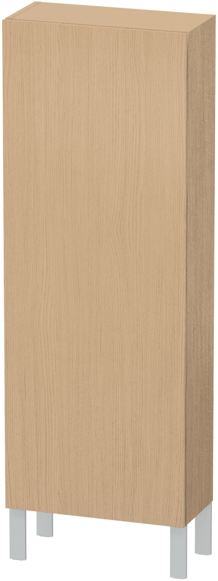 Duravit L-Cube Halbhochschrank 500 mm, 1 Tür links, betongrau matt, wandhängend, Soft-Close