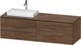 Duravit L-Cube Waschtischunterbau 1620 mm Nussbaum Dunkel mit Tip-On-Technik