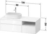DURAVIT Zencha Konsolenwaschtischunterbau 1300 mm Eiche Anthrazit wandhängend