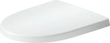 DURAVIT Univavo WC-Sitz D-Form tief 457 mm mit Absenkautomatik, abnehmbar, Edelstahl-Scharniere, Weiß