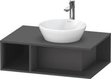 Duravit D-Neo Waschtischunterbau 800 mm Betongrau Matt – Wandhängend, 1 offenes Fach links