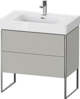 Duravit Waschtischunterbau XSQUARE 784 mm ta s-matt mit 2 Auszügen und Fußgestell