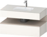 DURAVIT Qatego Einbauwaschtisch mit Konsolenwaschtischunterbau 1000 mm, 1 Auszug, antibakteriell