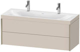 Duravit Möbelwaschtischset XVIU 1200x480mm Chaos mit Unterbau, 2 Schubkästen, Nussbaum mitte