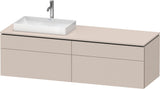 Duravit L-Cube Waschtischunterbau 1620 mm taupe supermatt mit Tip-On und Soft-Close