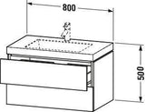 Duravit Waschtischset L-Cube 800 mm mit Vero Air Möbelwaschtisch – wandhängend, 2 Schubkästen