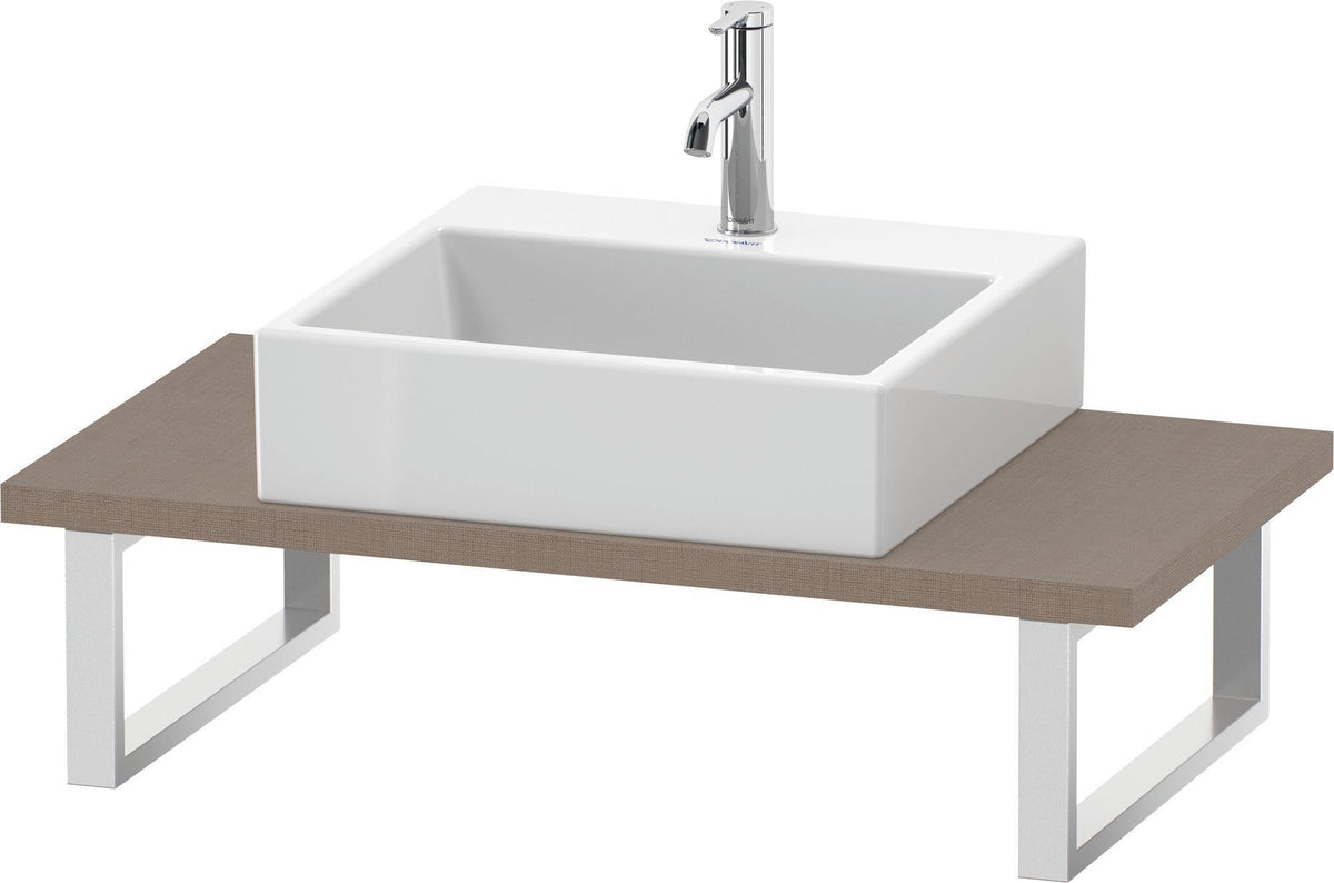 Duravit L-Cube Konsole variabel 800-2000 mm Weiß Matt mit Waschschüssel-Aussparung