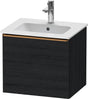 DURAVIT D-Neo Waschtischunterbau 510 mm Eiche Schwarz Matt mit Bronze Griff