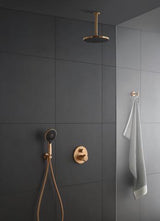 DURAVIT Handbrause MinusFlow 3-Jet D120 Rain/Pulse/Mono, Schwarz Matt – 120 mm Duschkopf mit Antikalk