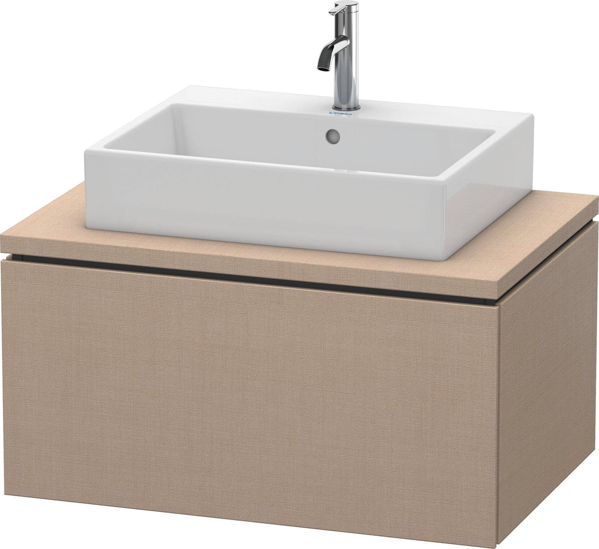 Duravit L-Cube Konsolenwaschtischunterbau 820 mm betongrau matt, 1 Auszug, wandhängend
