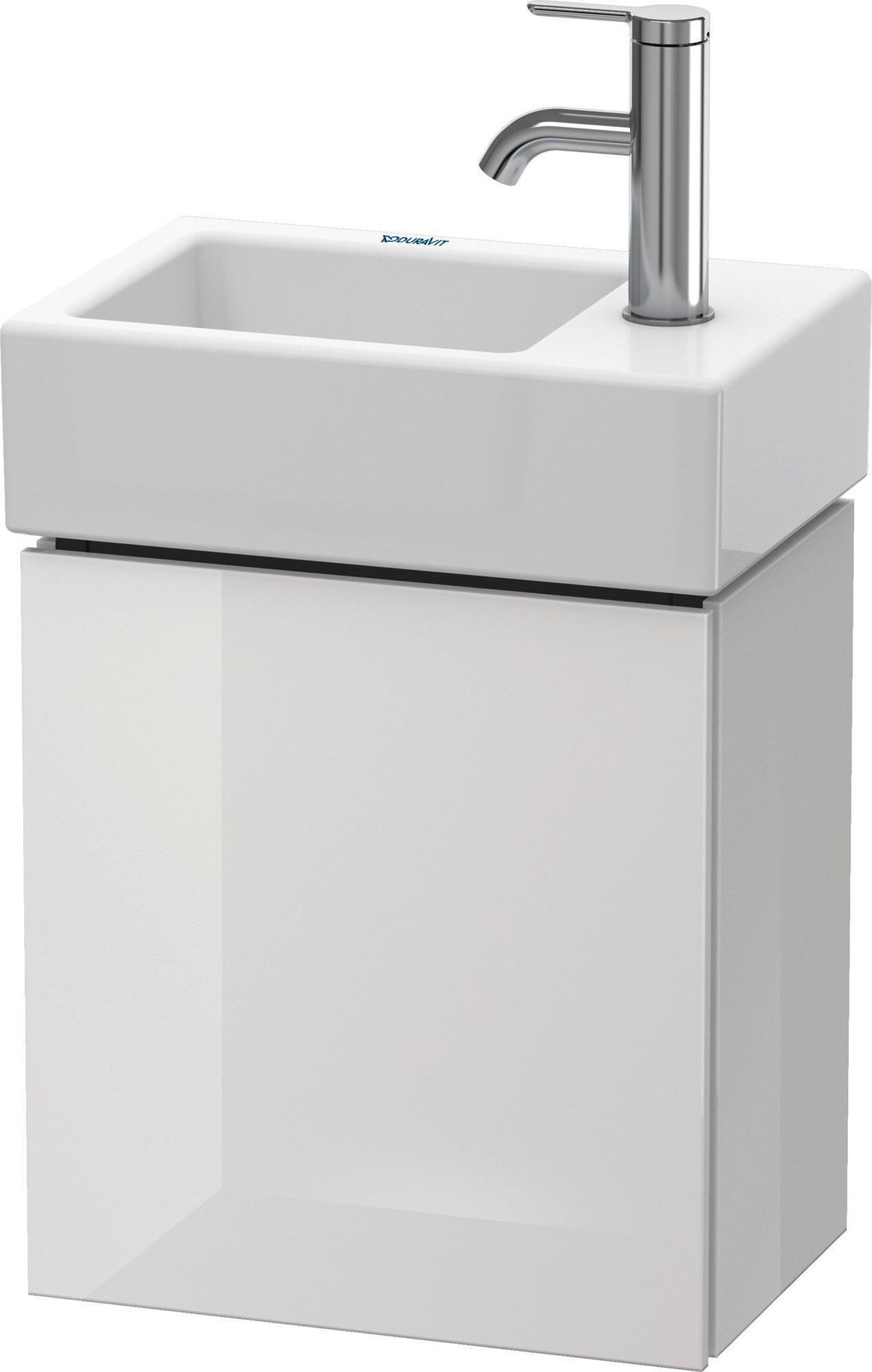 DURAVIT L-Cube Waschtischunterbau betongrau matt, 1 Tür, Anschlag links, wandhängend