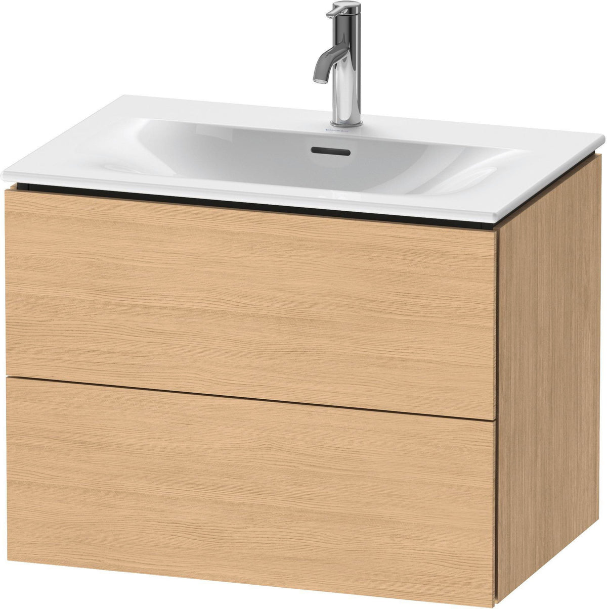 DURAVIT L-Cube Waschtischunterbau wandhängend 720 mm weiß matt mit 2 Schubkästen und Tip-On-Technik