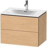 DURAVIT L-Cube Waschtischunterbau wandhängend 720 mm weiß matt mit 2 Schubkästen und Tip-On-Technik