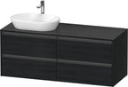 eiche schwarz / 4 Schubkästen / links