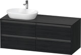 Duravit Ketho.2 Waschtischunterbau 1400 mm betongrau matt mit 4 Schubkästen