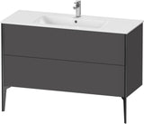 DURAVIT XViu Waschtischunterbau bodenstehend 1210 mm, 2 Auszüge, champagner matt/weiß matt