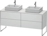 Duravit XSquare Waschtischunterbau 1600 mm mit Fußgestell und Höhenausgleich in s-matt