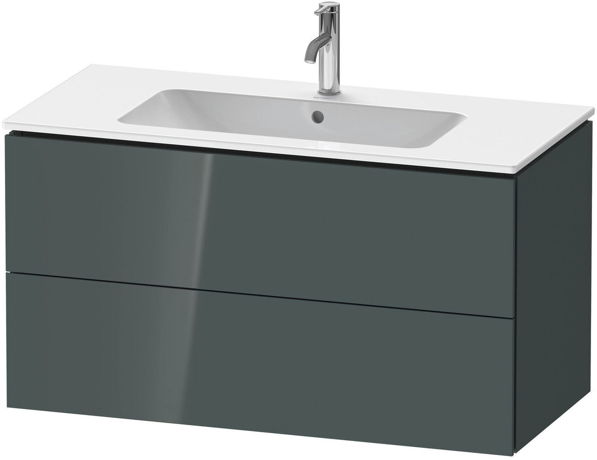 DURAVIT L-Cube Waschtischunterbau wandhängend 1020 mm Amerikanisch Nussbaum 2 Schubkästen