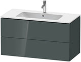 DURAVIT L-Cube Waschtischunterbau wandhängend 1020 mm Amerikanisch Nussbaum 2 Schubkästen