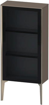 Duravit XViu Halbhochschrank 500 mm Glasfront Schwarz Hochglanz mit Tip-on Technik