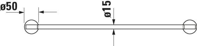 DURAVIT Starck T Handtuchhalter, Chrom, 610 mm – Wandmontage, verdeckte Befestigung