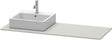 Duravit XSquare Konsole 1400x550mm betongrau matt – 1 Ausschnitt, mit Siphonaussparung