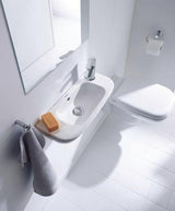 DURAVIT D-Code Handwaschbecken 500 mm mit Überlauf und Hahnlochbank rechts, weiß