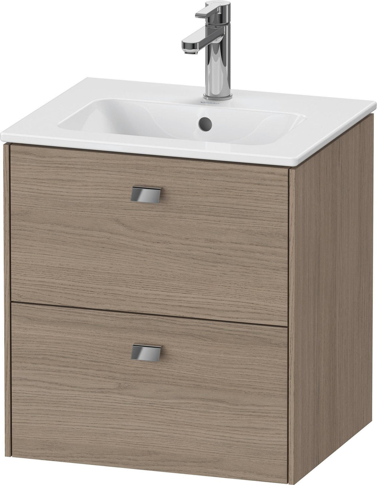 DURAVIT Brioso Waschtischunterbau 553x520x419 mm, 2 Schubkästen, Weiß Matt, Griff Chrom
