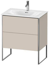 DURAVIT XSquare Waschtischunterbau 710 mm mit Auszug und Fußgestell – Weiß Matt