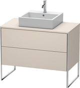Duravit XSquare Waschtischunterbau 1000 mm mit 2 Auszügen, Stehend, Ahorn/Matt
