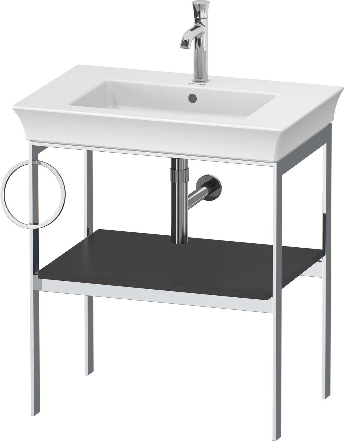 DURAVIT Metallkonsole White Tulip 684 mm, weiß seidenmatt, höhenverstellbar, von Philippe Starck